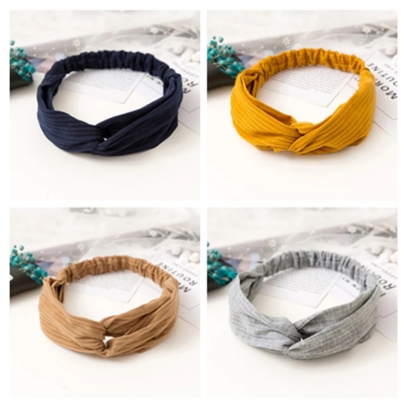 Ribbed Jersey Twist Headwrap - Tan - Picture 3 of 9